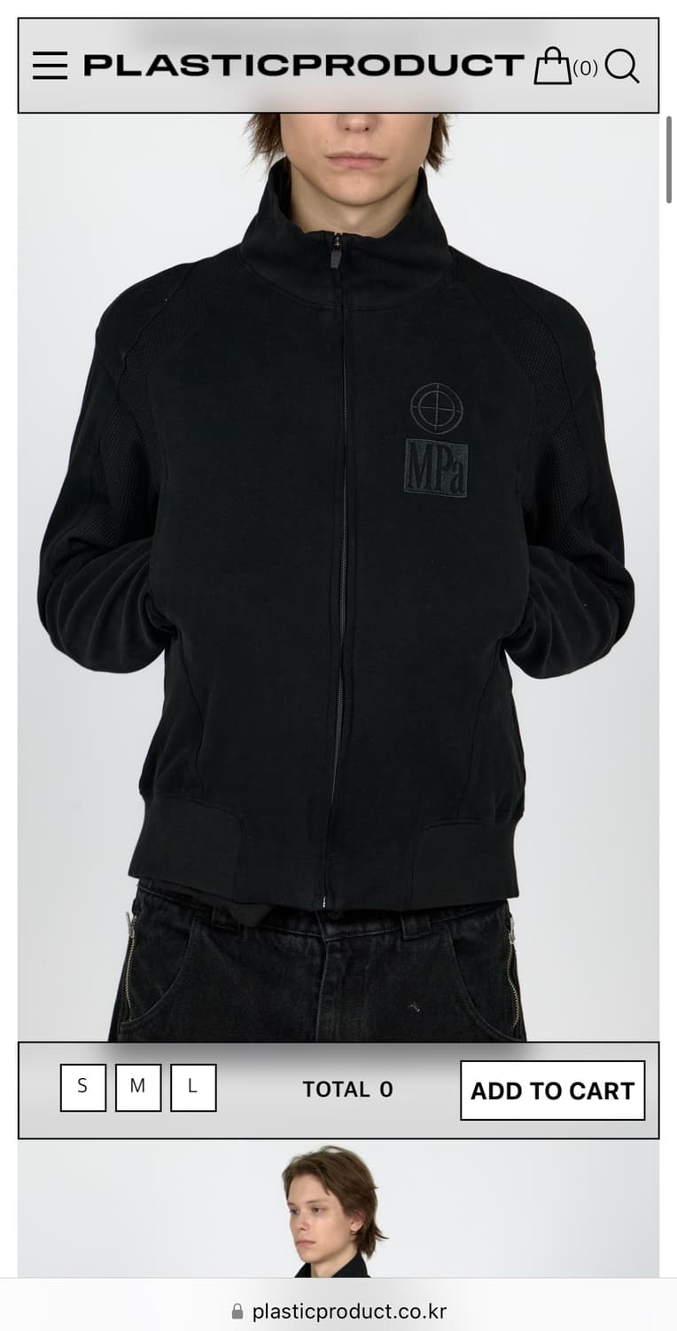  MPa CONTRAST ZIPPED JACKET Black 상품이미지1