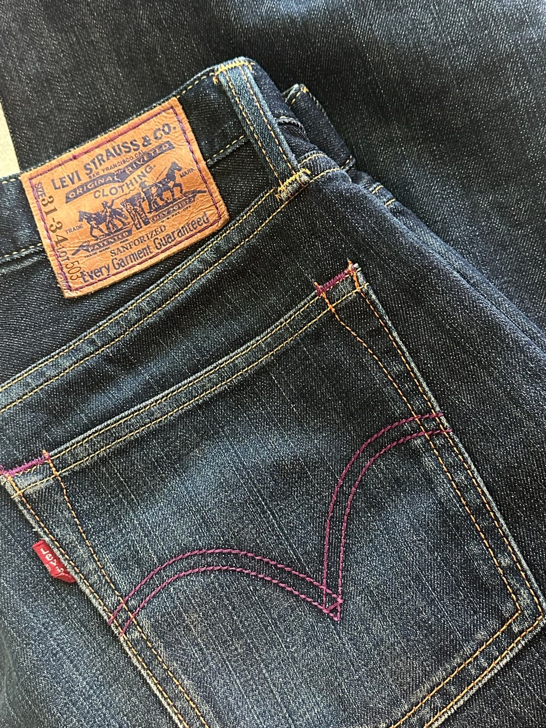Levi Strauss Japan 503 퍼플스티치데님 상품이미지1