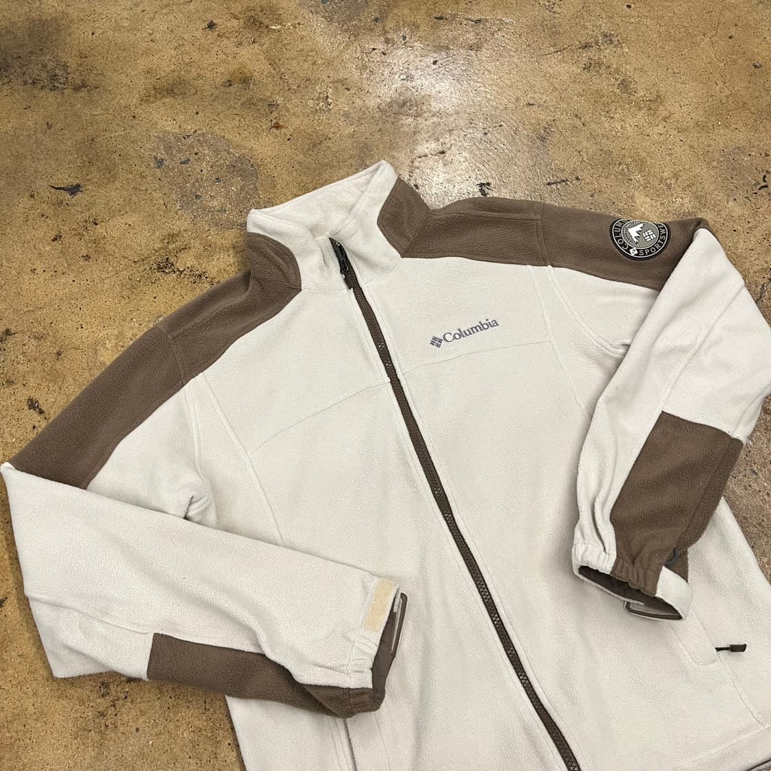[정품/95,m] 컬럼비아 플리스 자켓 아이보리브라운 b16 상품이미지1