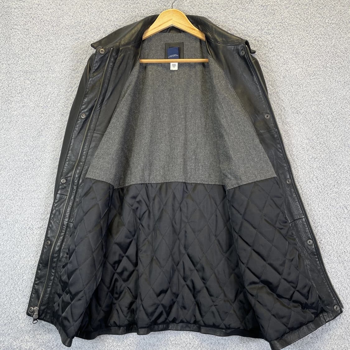 [M] 00'S OLD GAP 올드갭 레더 카코트 블랙 상품이미지6