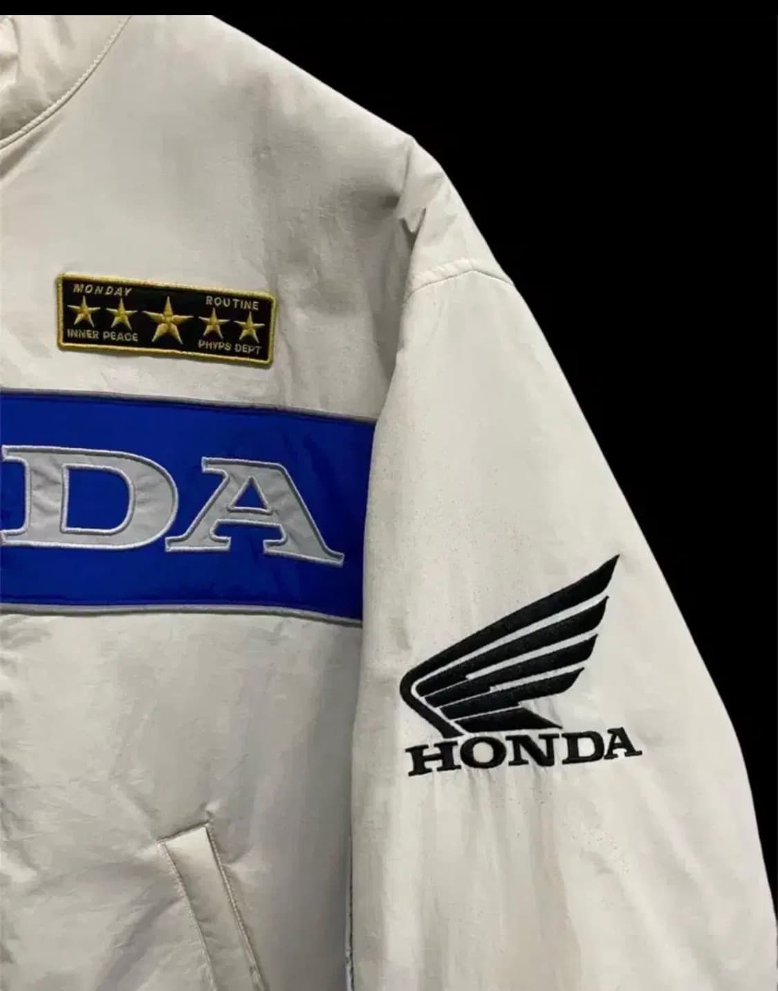 혼다 HONDA 모터사이클 블루종 아이보리 L 상품이미지3