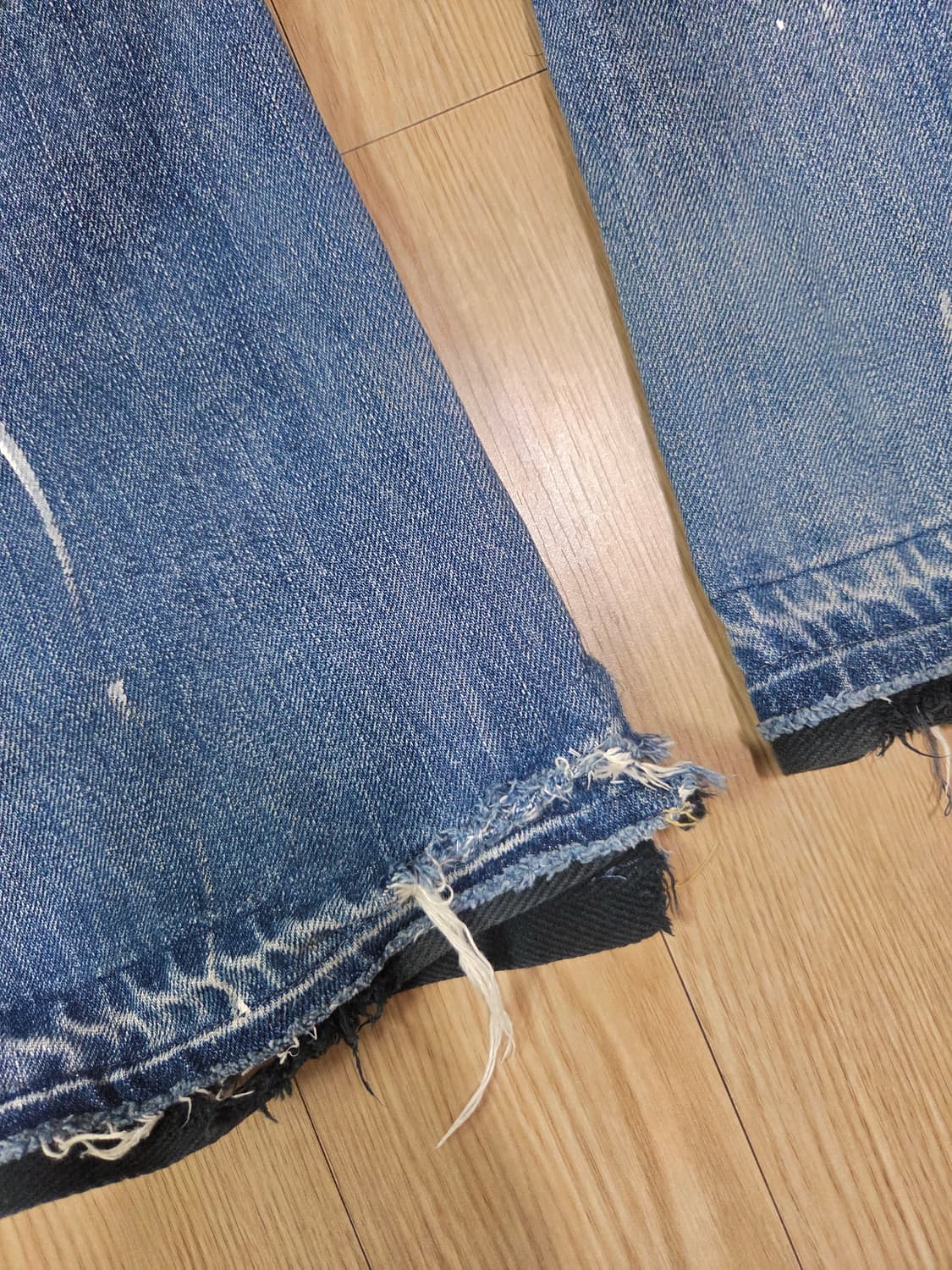 HOO KOO JAPAN 블루 디스트로이드 데님 팬츠 상품이미지8