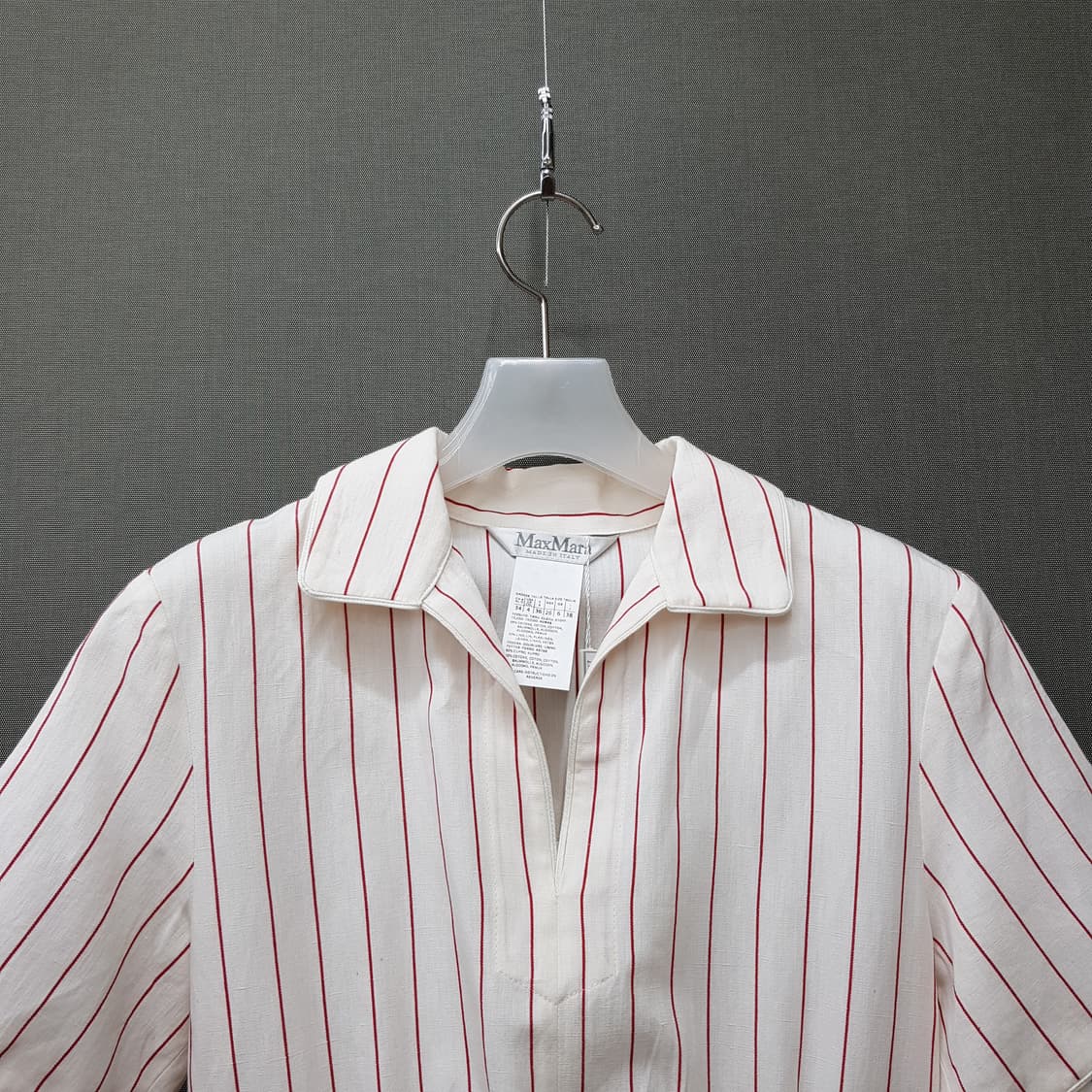 막스마라 스트라이프 반팔 카라 원피스 38사이즈 (택달린새제품) 상품이미지2