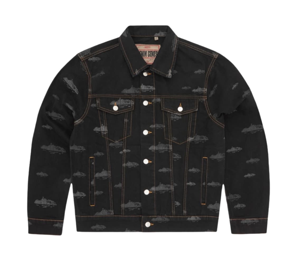 M) 코르테이즈 알카트라즈 패턴 데님 자켓 블랙 트러커 corteiz 상품이미지1