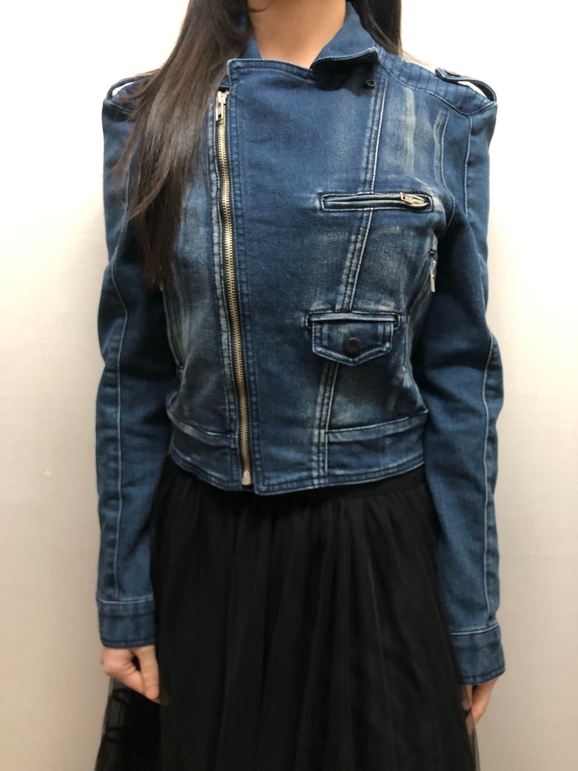 빈티지 데님 펑크 자켓 상품이미지1