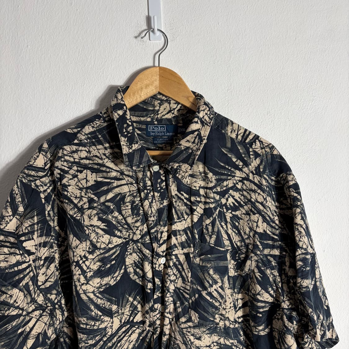 90s 폴로랄프로렌 빈티지 실크 린넨 반팔셔츠(2XL) 상품이미지3