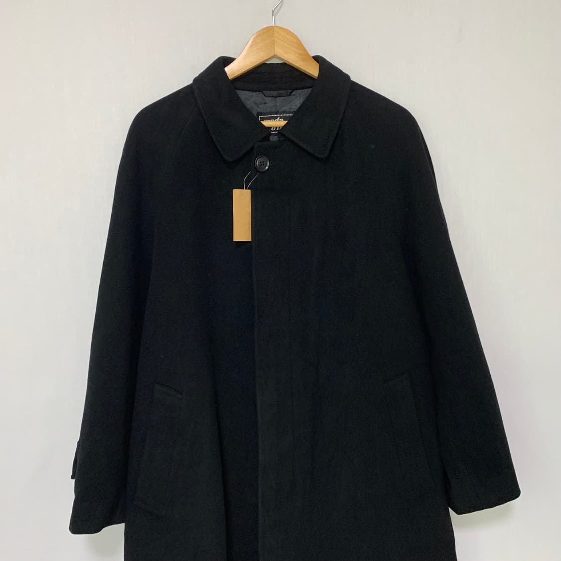 jpn 일본 빈티지 캐시미어 울 혼방 블랙 코트 M 상품이미지2