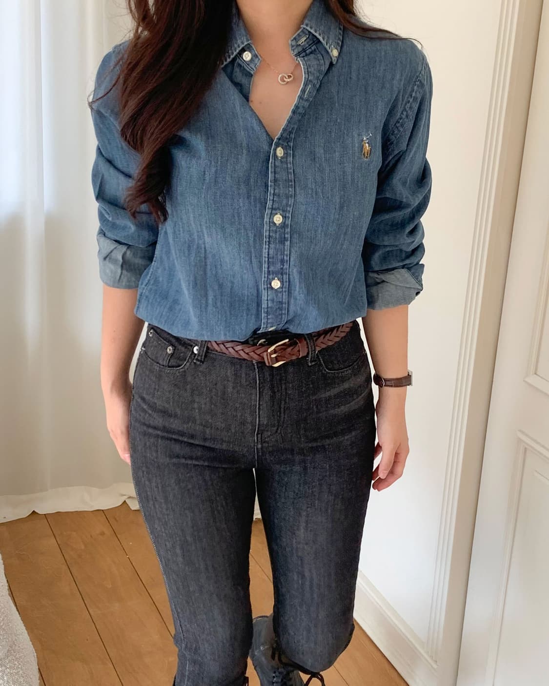 폴로 랄프로렌 여성 데님 셔츠 상품이미지1