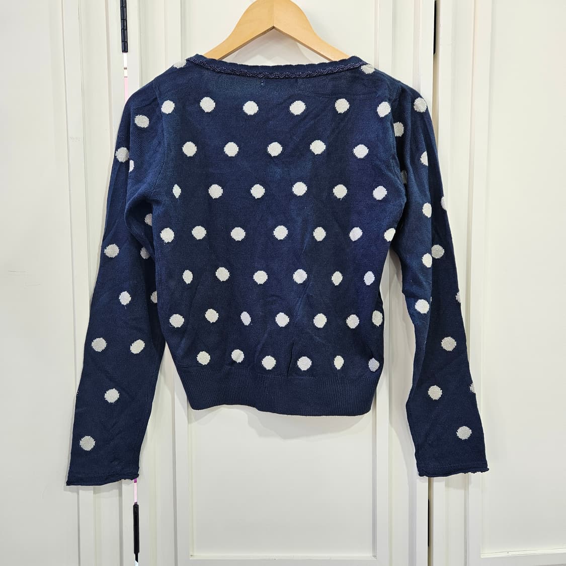 axes femme 도트 니트 가디건 상품이미지4