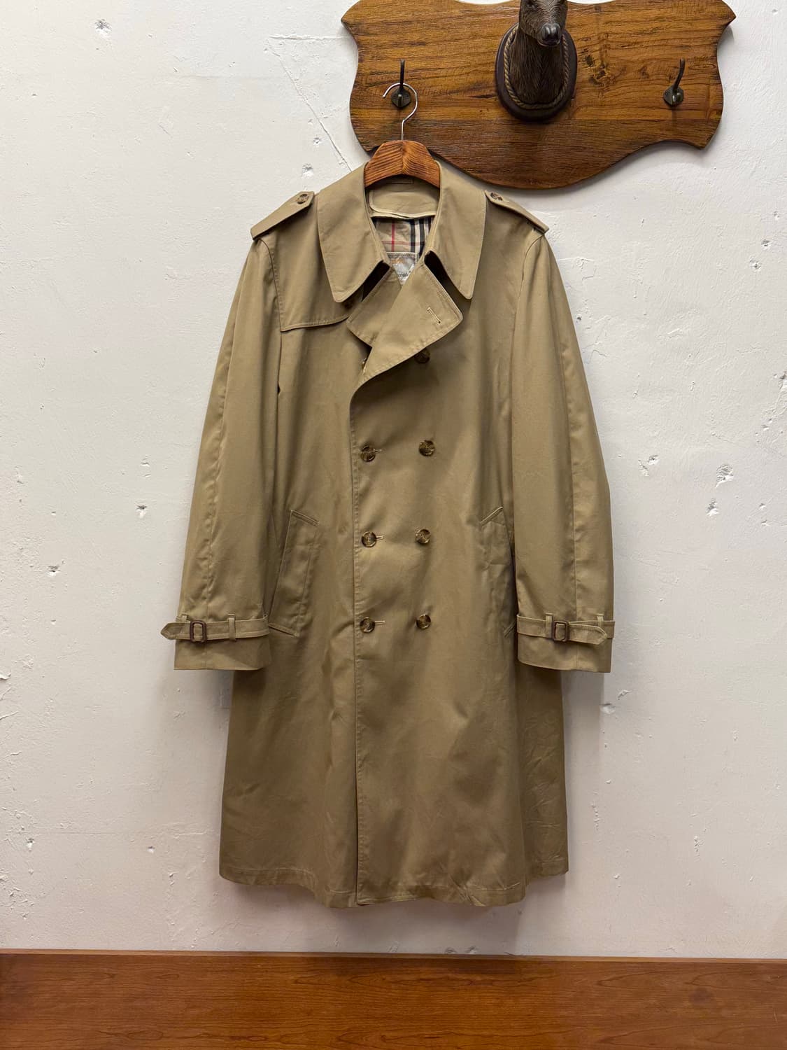 London Fog Maincoats Double-Breasted Tre 상품이미지2