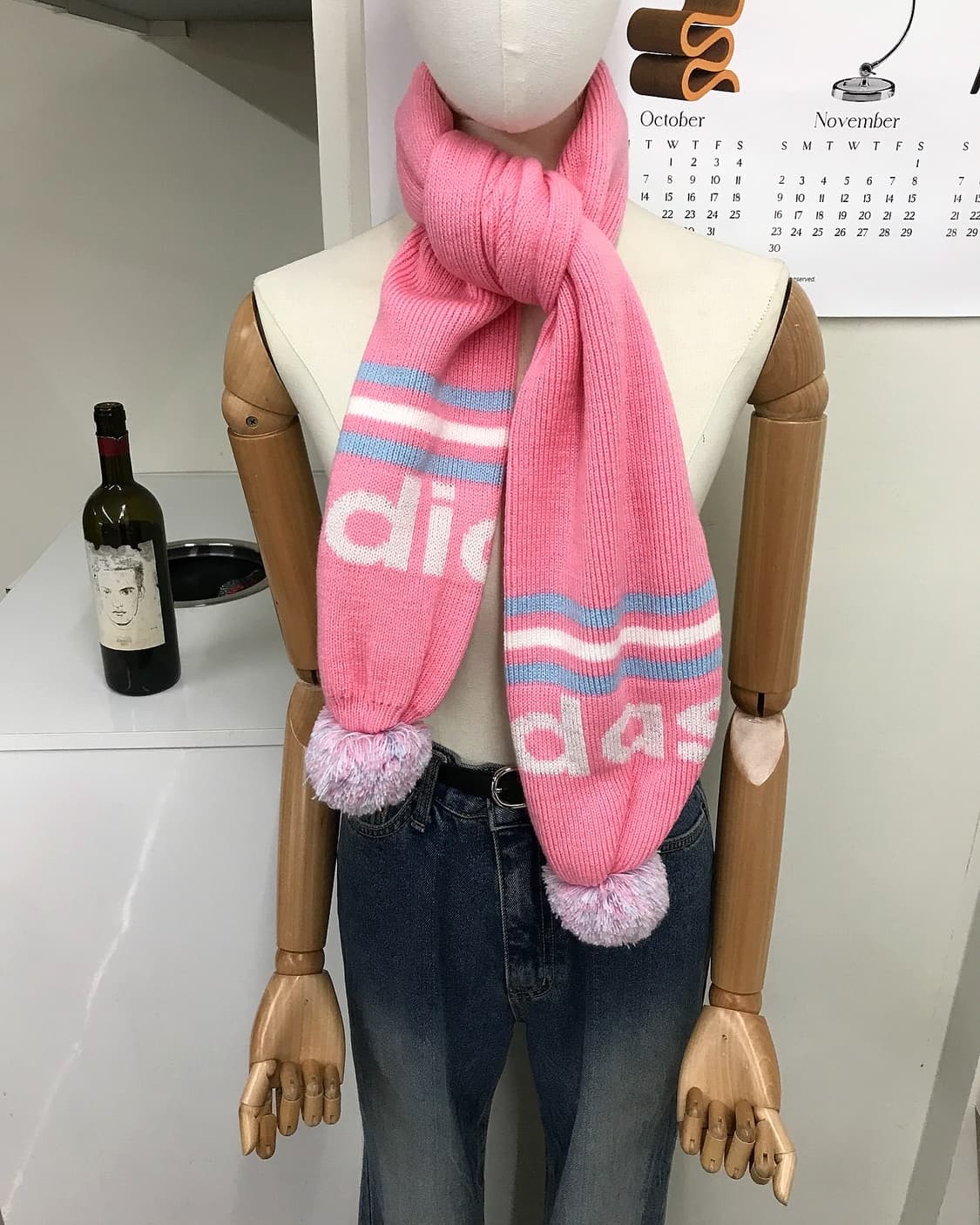 아디다스 배색 머플러 목도리 상품이미지5