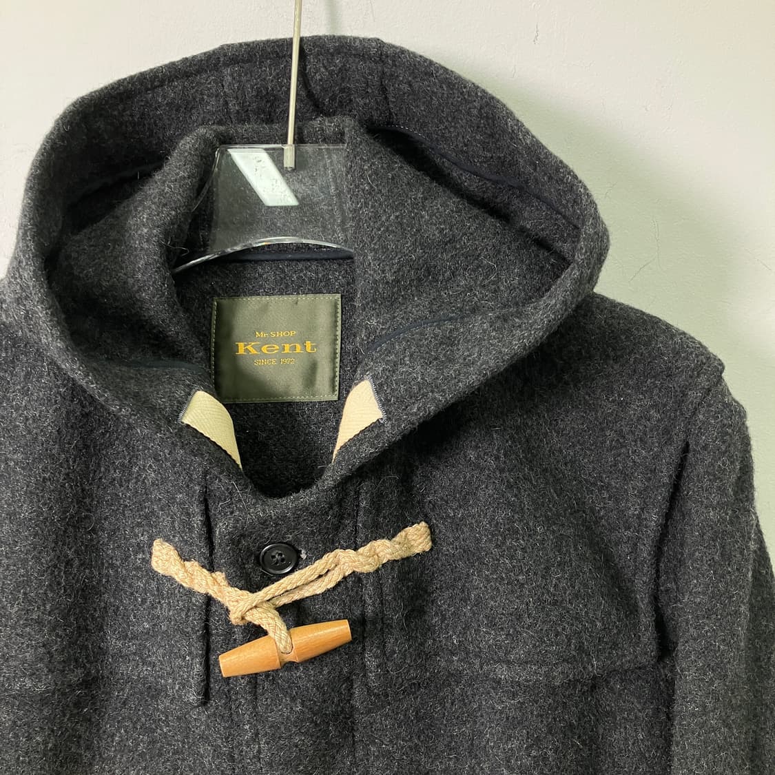 Kent 차콜 울 후드 더플 코트 M 상품이미지4