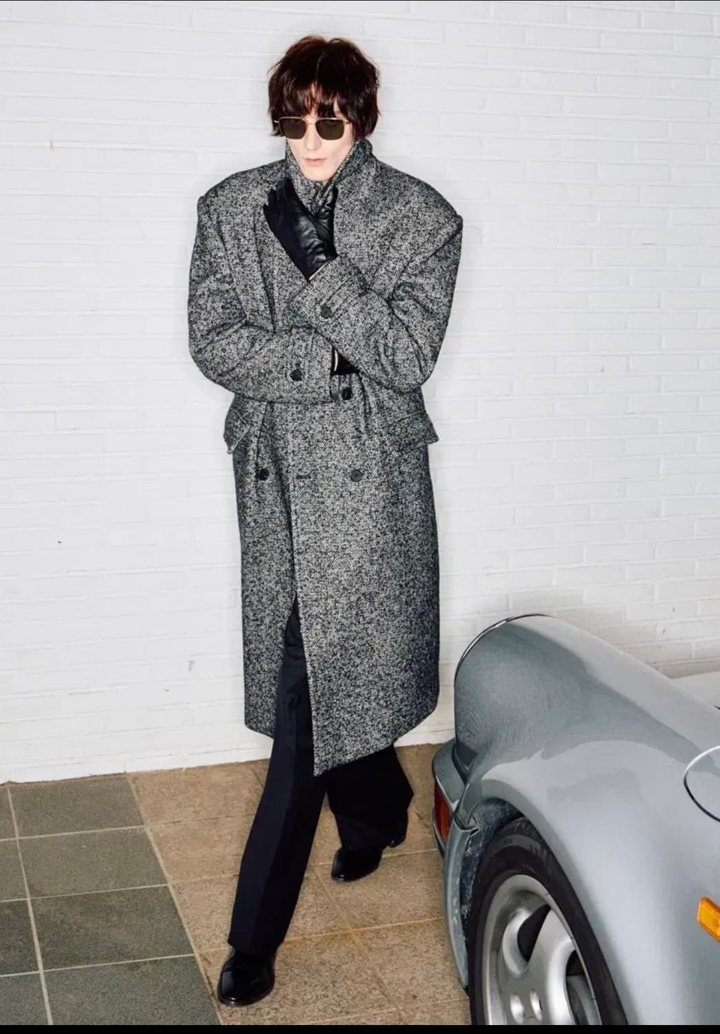 세비지 / 헤링본 롱 코트 / M 상품이미지4