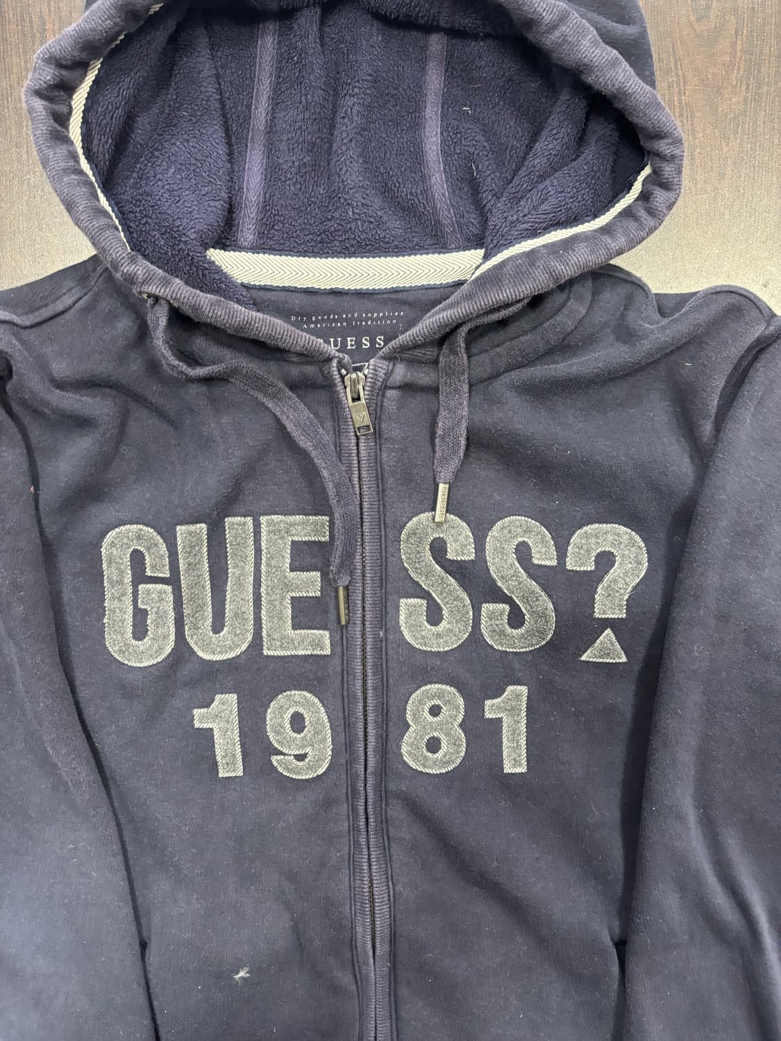 게스 1981 네이비 후드집업 상품이미지4