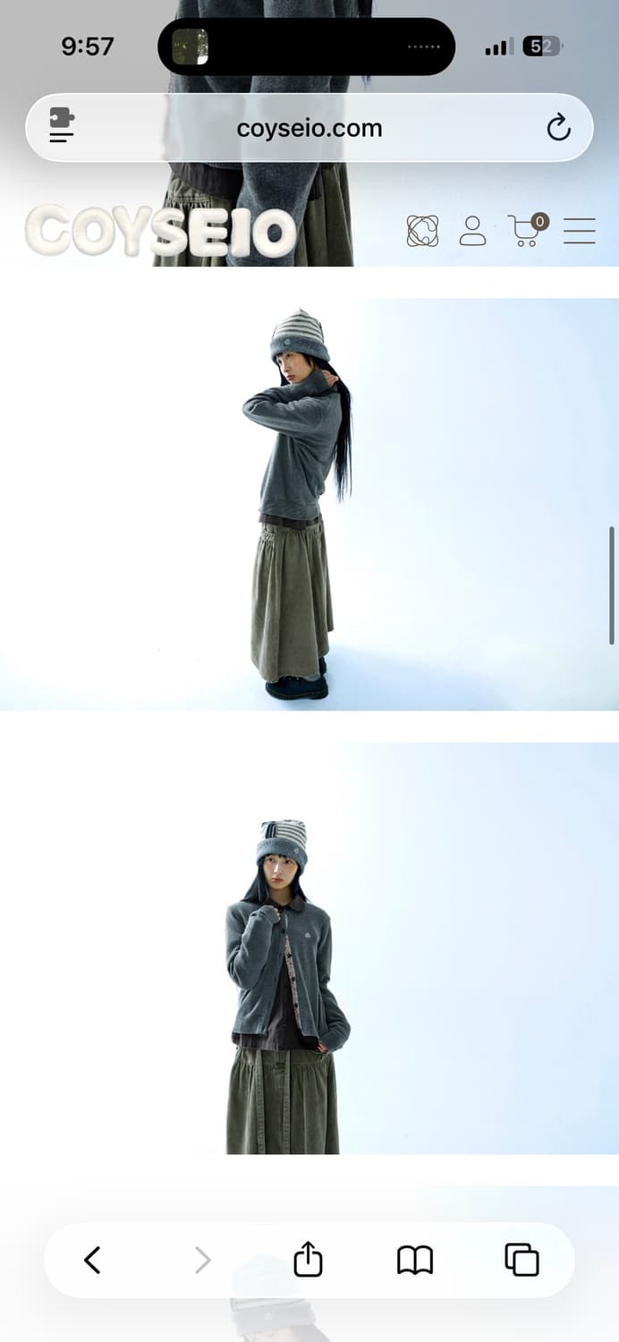 코이세이오 flower placket cardigan 가디건 상품이미지6