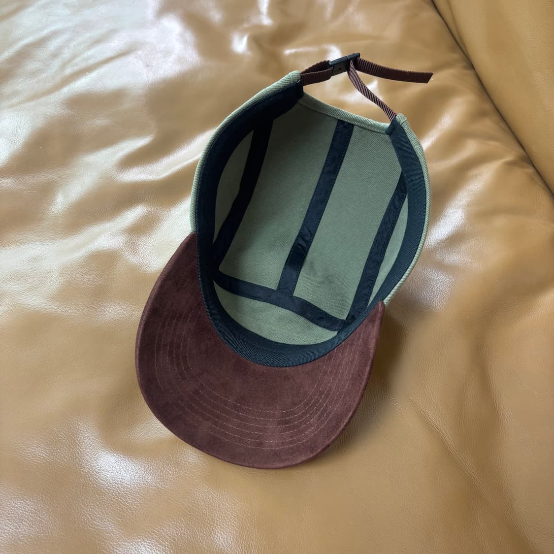 슈프림 캠프캡 모자 박스로고 23ss 스웨이드 바이저 라이트 올리브 상품이미지7