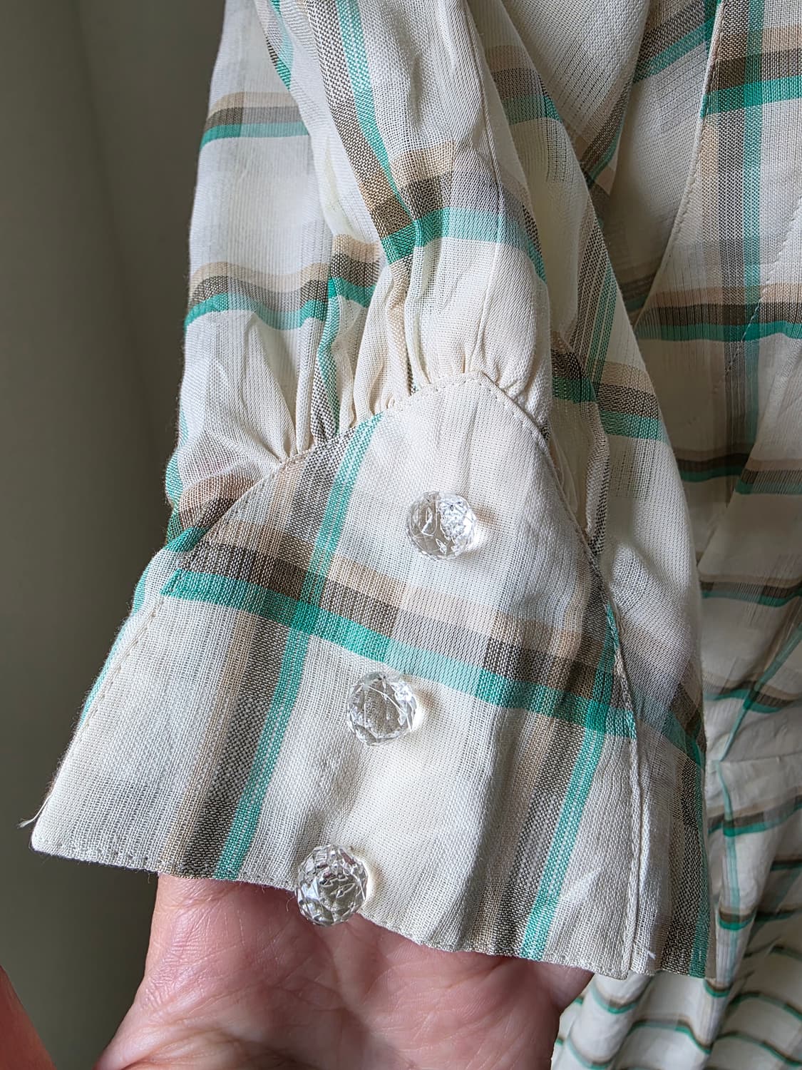 체크 반팔 원피스 상품이미지4