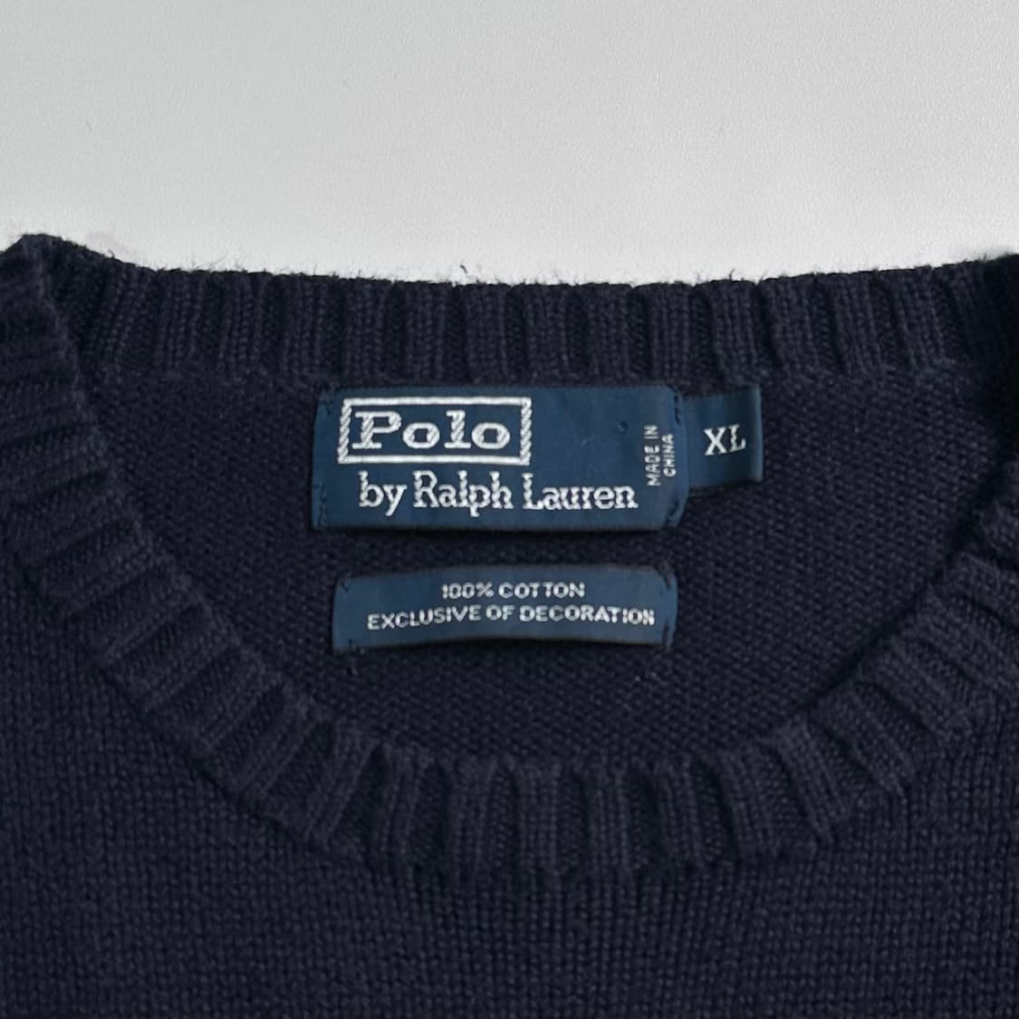 폴로 랄프로렌 네이비 코튼 니트 상품이미지5