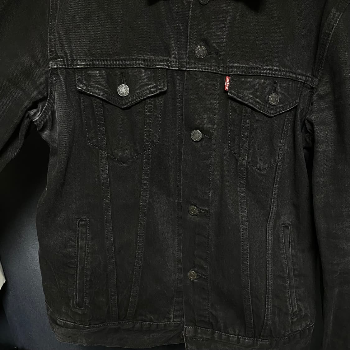 Levi's 리바이스 블랙 데님 트러커 자켓 L 상품이미지3