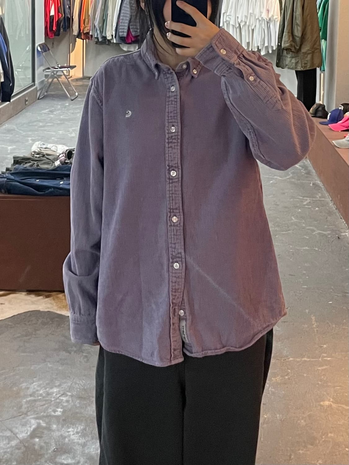 칼하트 코듀로이 연보라 셔츠 H2069 상품이미지1