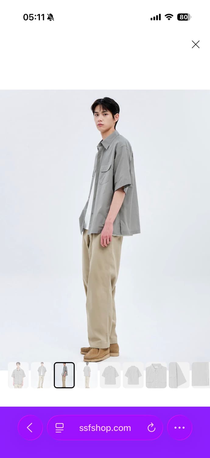 Nanamica s/s shirt gery 상품이미지2