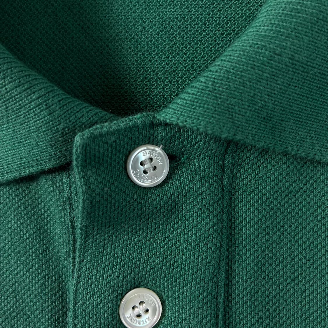 Maison kitsune  메종키츠네 폭스헤드 그린 반팔 카라티셔츠   상품이미지3