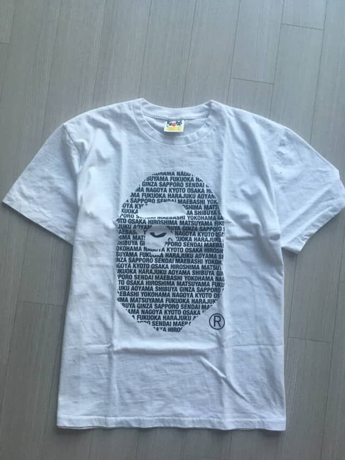 베이프 재팬 에이프 헤드 티셔츠 화이트 상품이미지1