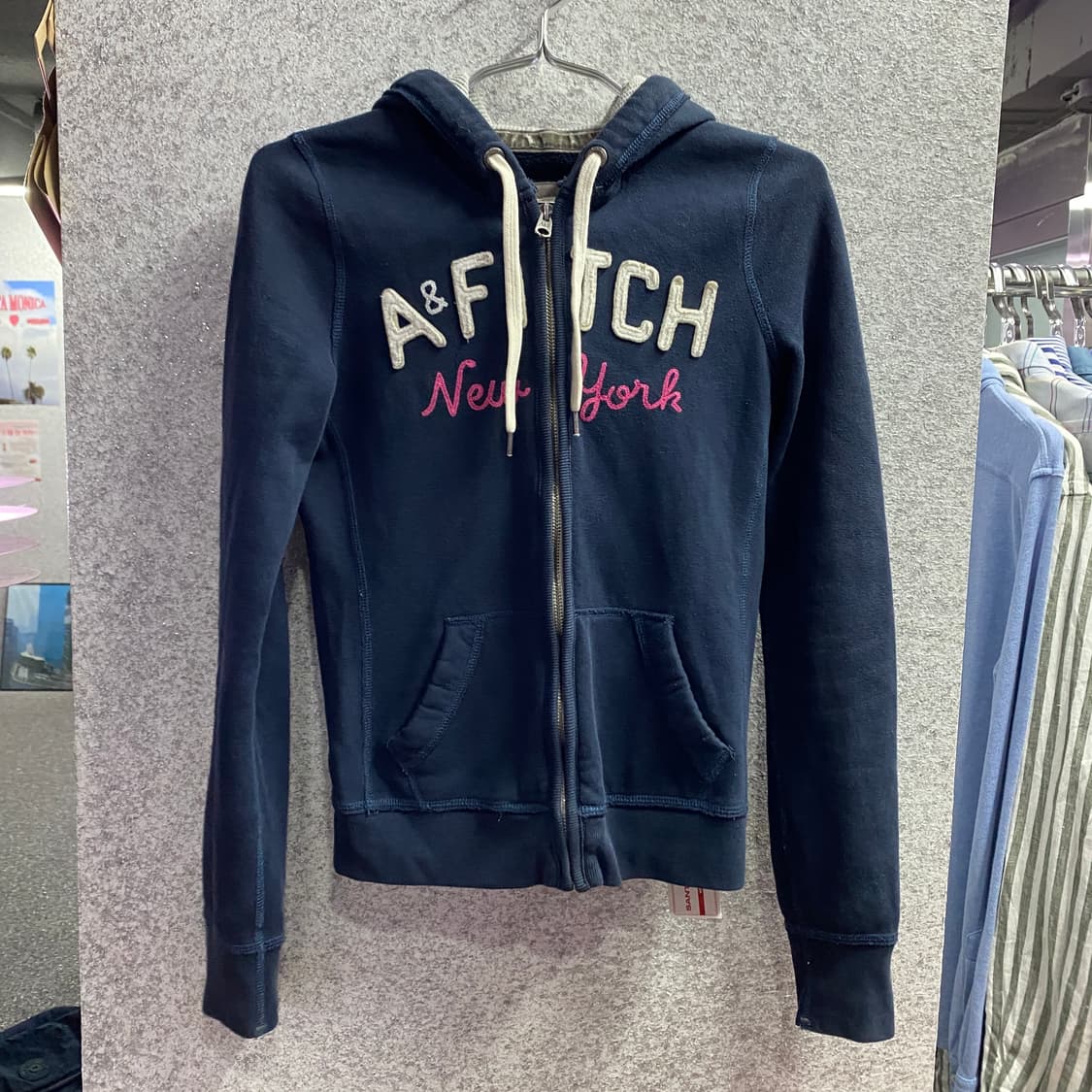 아베크롬비 뉴욕 네이비 후드집업 B4515 상품이미지2