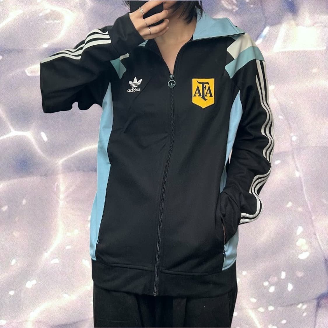 아디다스 아르헨티나 져지 블랙 스카이 블루 110 XXL 상품이미지3
