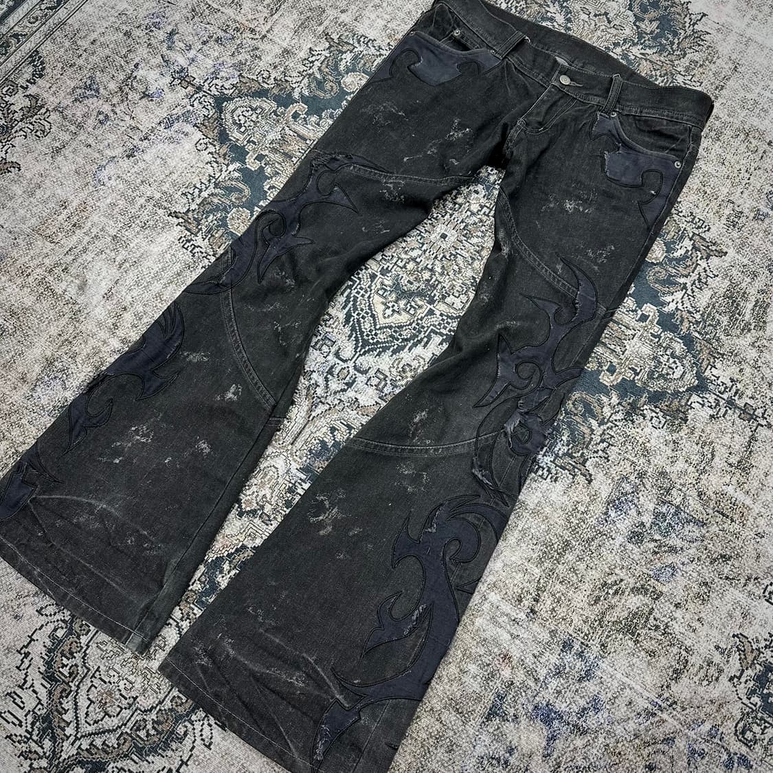 Tornado mart tribal flared jeans 상품이미지3