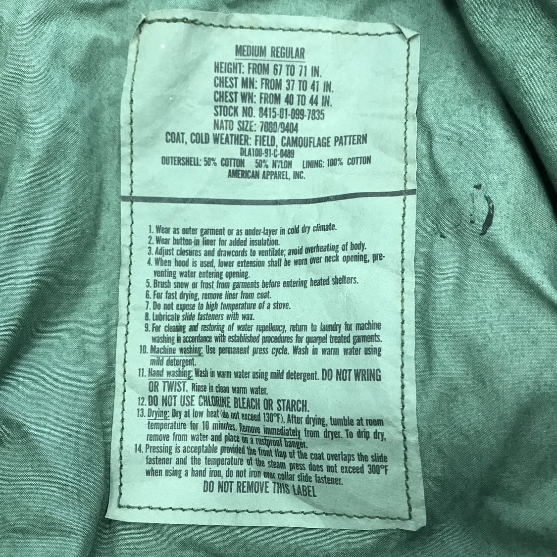 미군 오리지널 M65 필드 야상자켓 [미디엄 레귤러] 상품이미지5