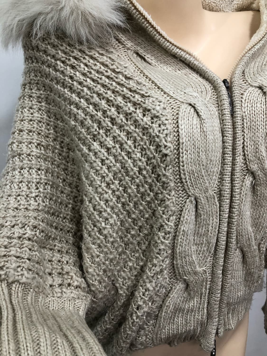  two-way fur hooded knit  상품이미지4