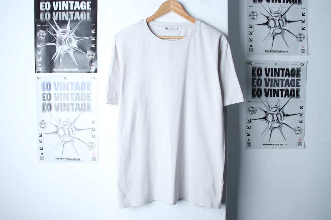 (2XL) 자라 반팔 티셔츠 빅사이즈 샌드 무지 기본-H31727 상품이미지2