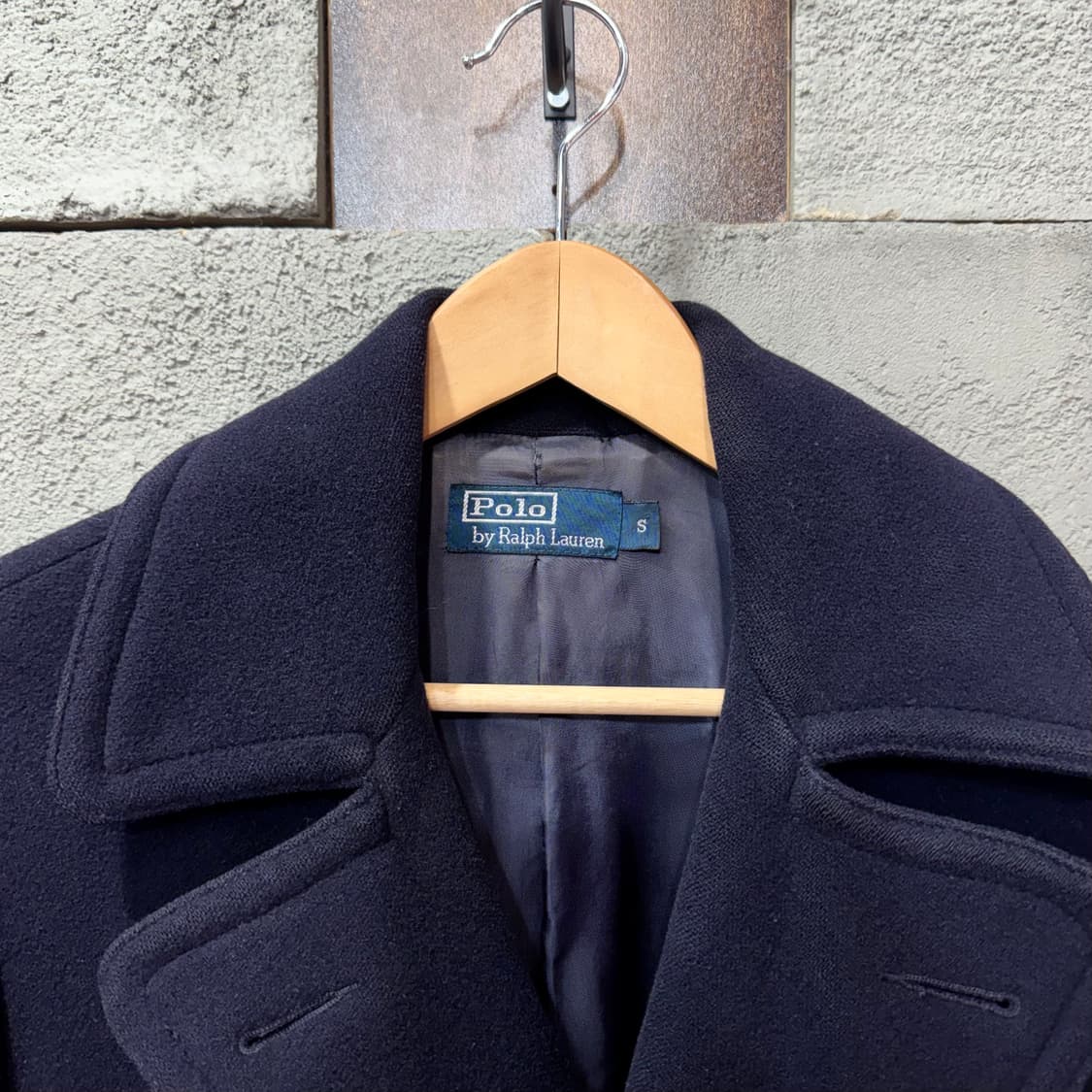 랄프로렌 폴로 네이비 멜튼울 피코트 (S)   상품이미지7