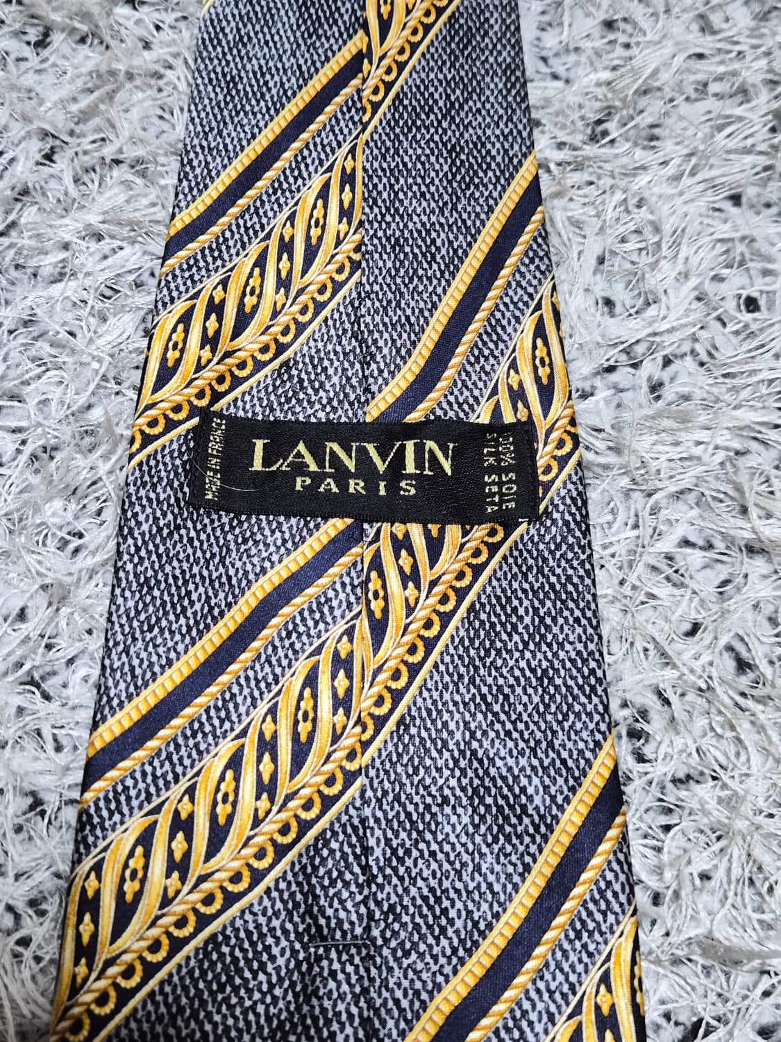랑방Lanvin 금장 패턴 넥타이 Free - N67 상품이미지4