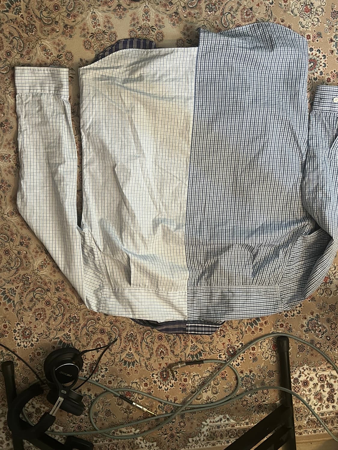 꼼데가르송 블루 체크 셔츠 상품이미지5