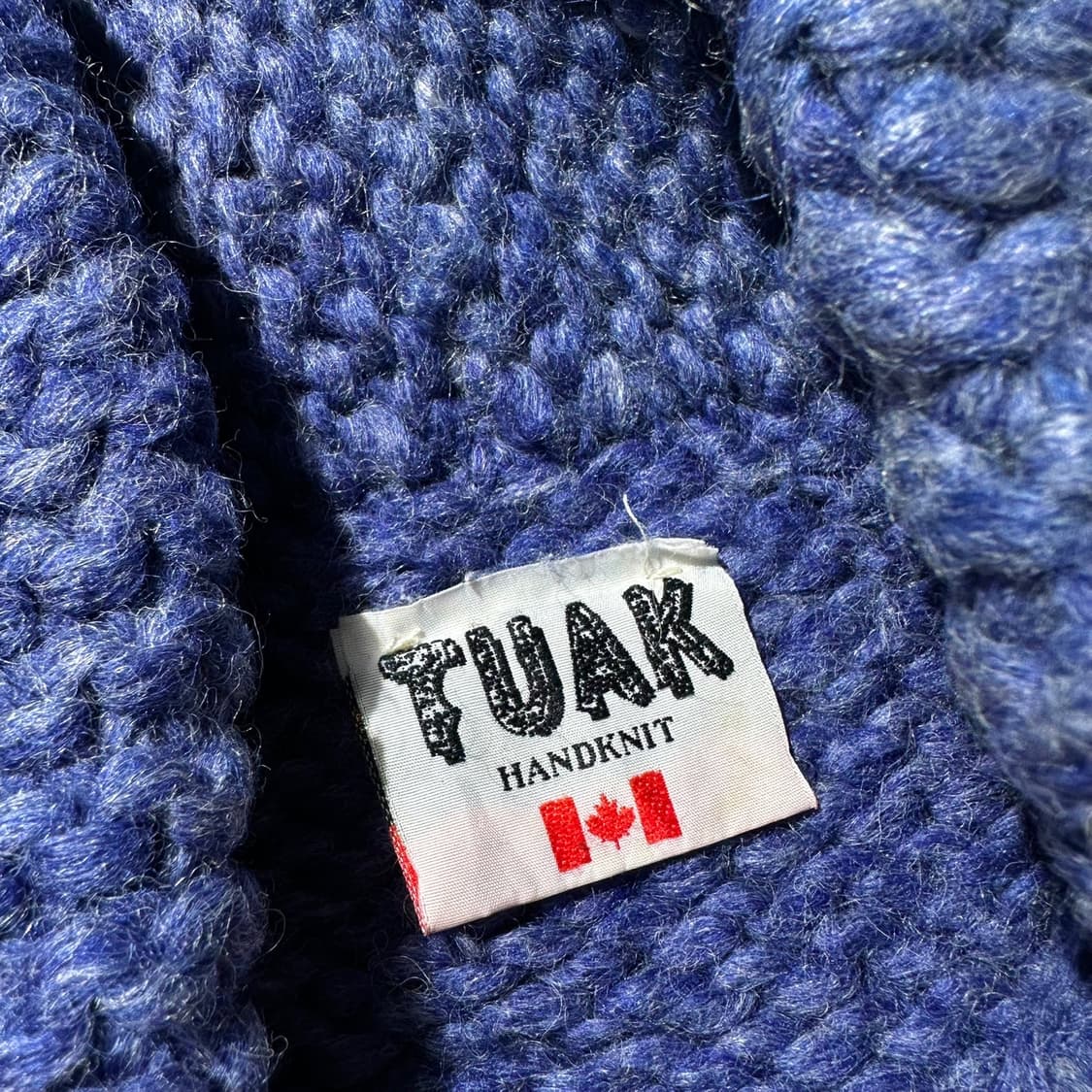 TUAK 캐나다 코위찬 숄카라 패턴 핸드 니트 집업 가디건 자켓 상품이미지4