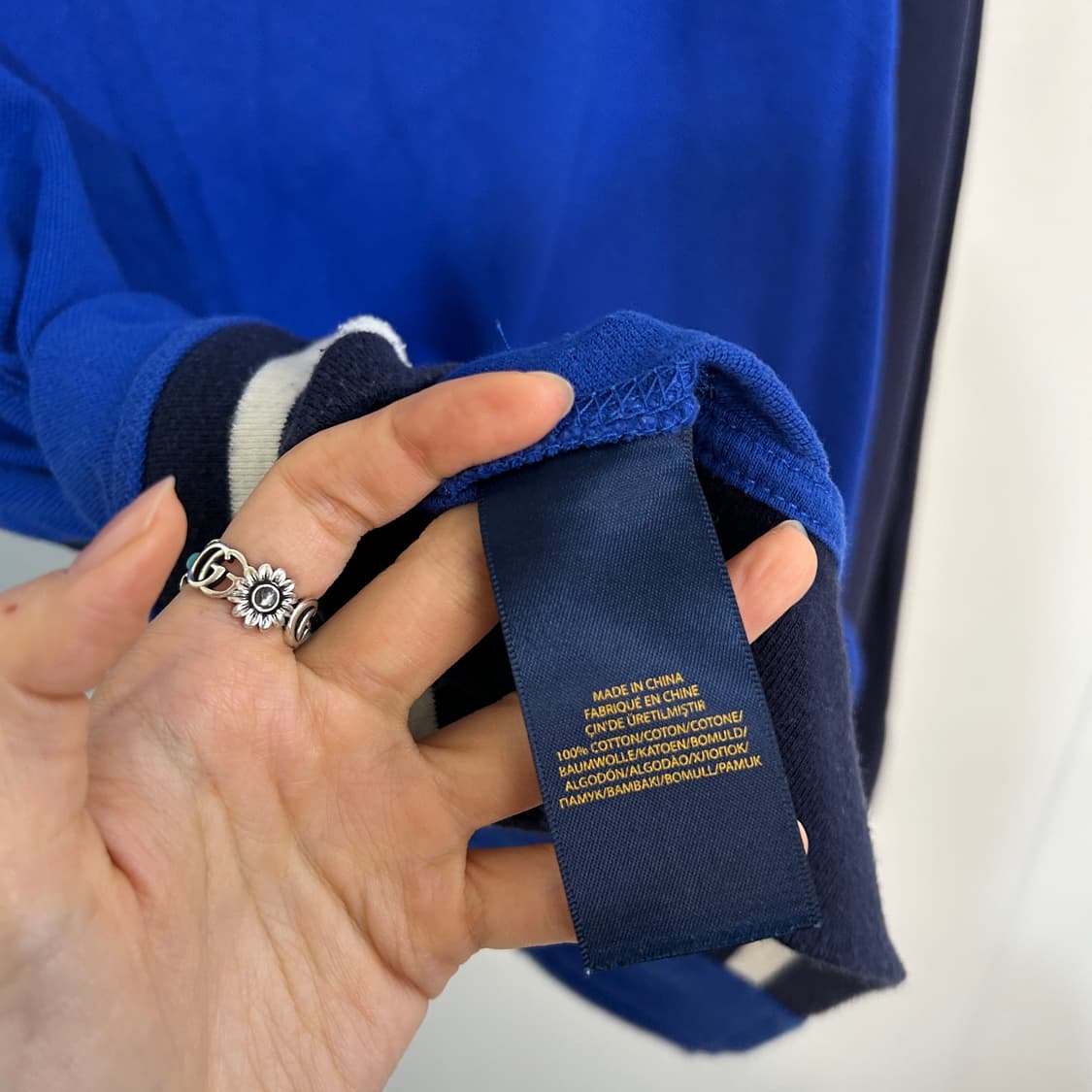 폴로랄프로렌 블루 배색 집업 남녀공용 상품이미지5