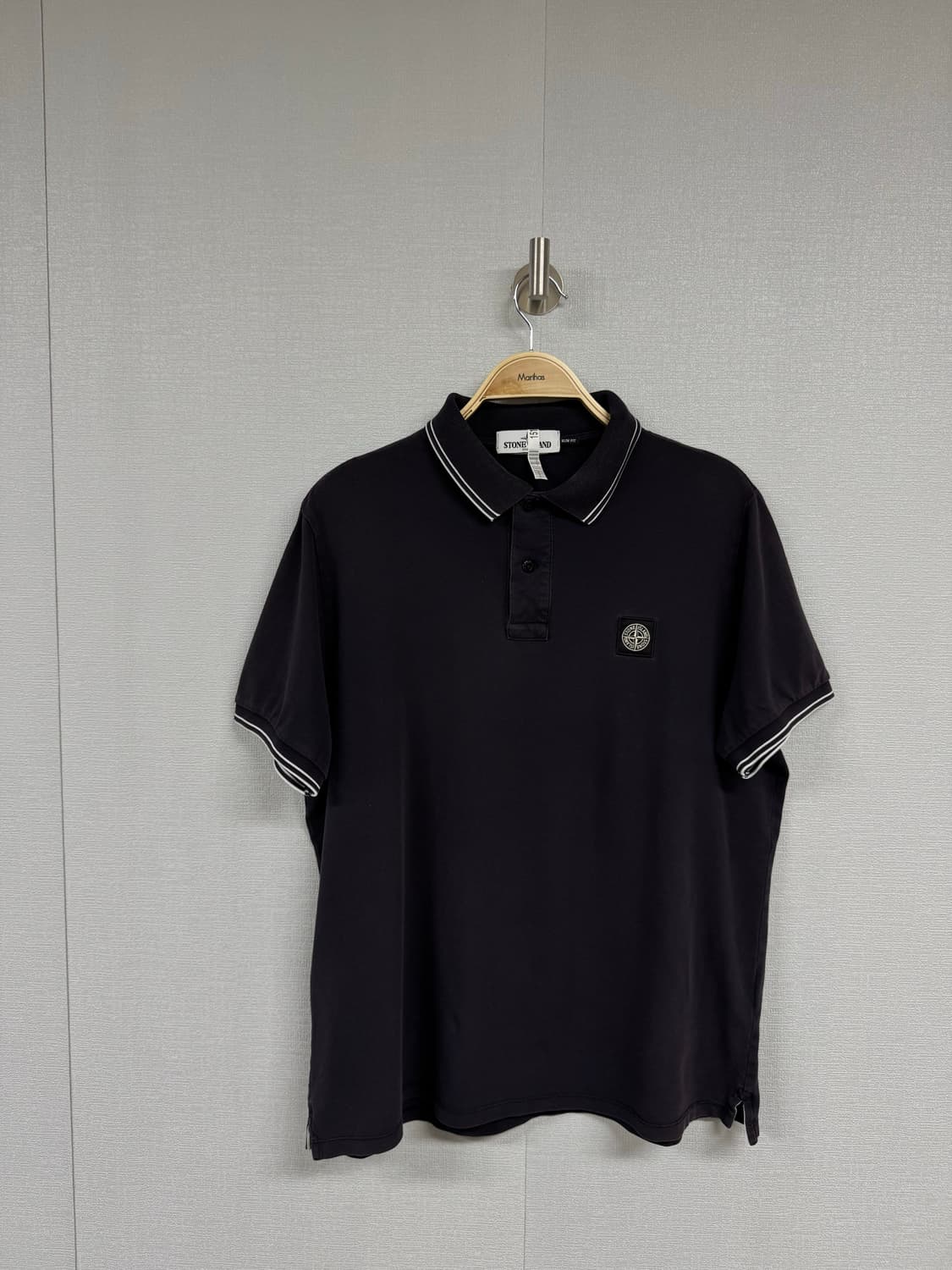 스톤아일랜드 카라 반팔 티셔츠 상품이미지1