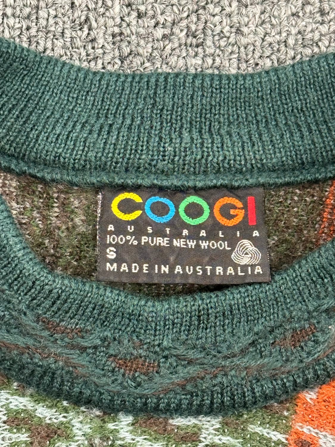 S)쿠지 Coogi 빈티지 패턴 케이블 울니트 상품이미지4