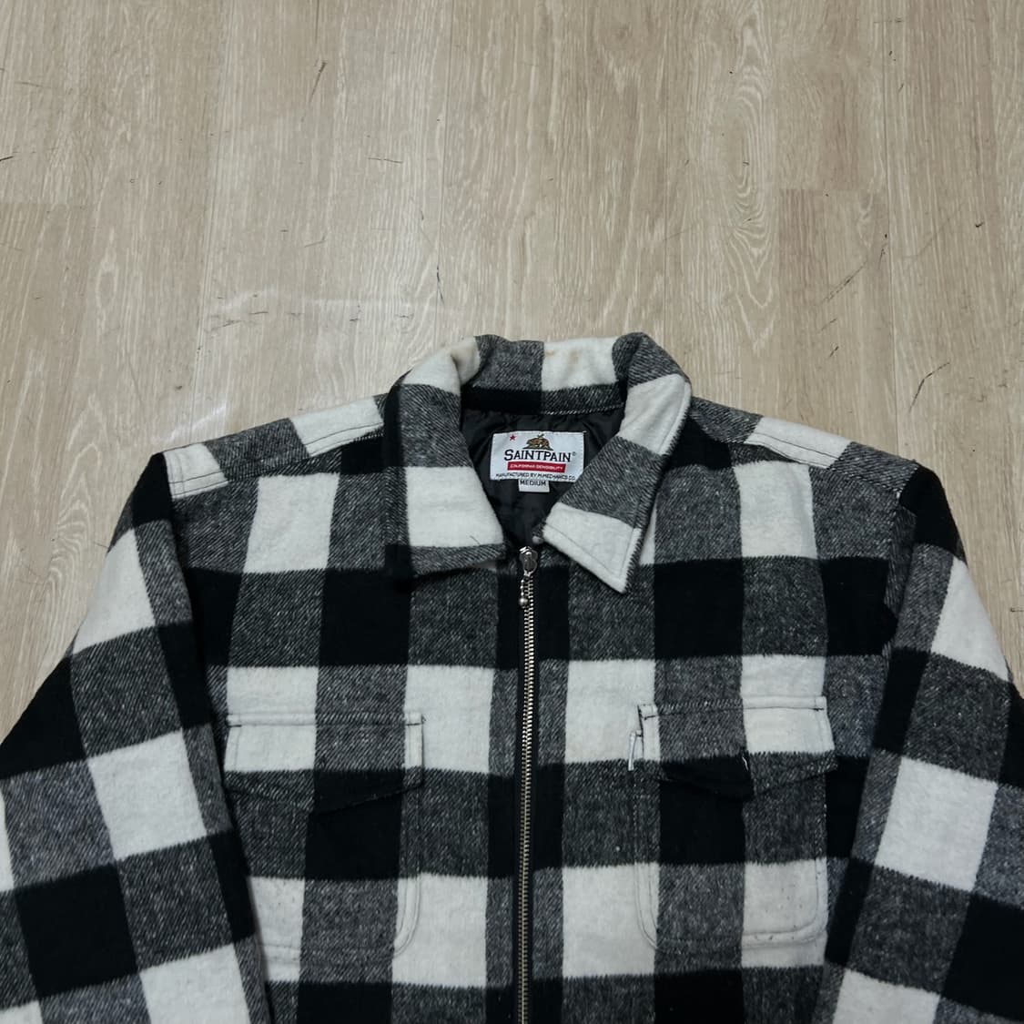 세인트페인 누빔 체크 코치자켓 M/95  상품이미지2