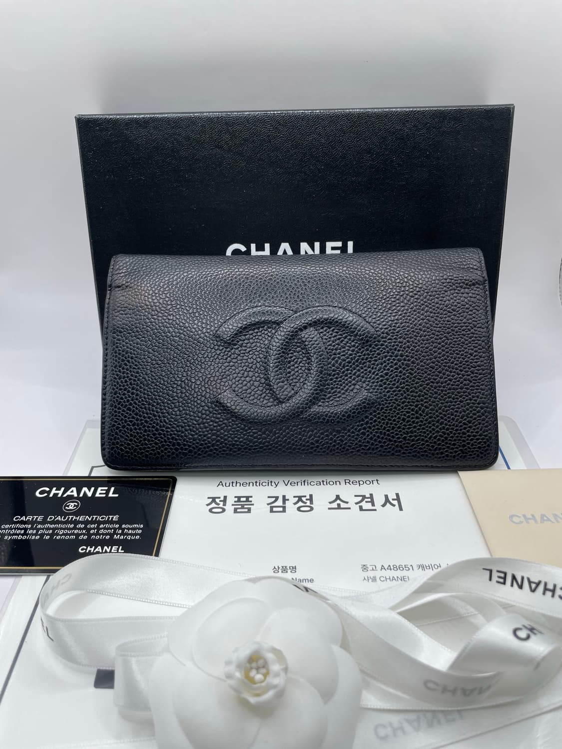 샤넬 캐비어 스킨 타임리스 장지갑 상품이미지1