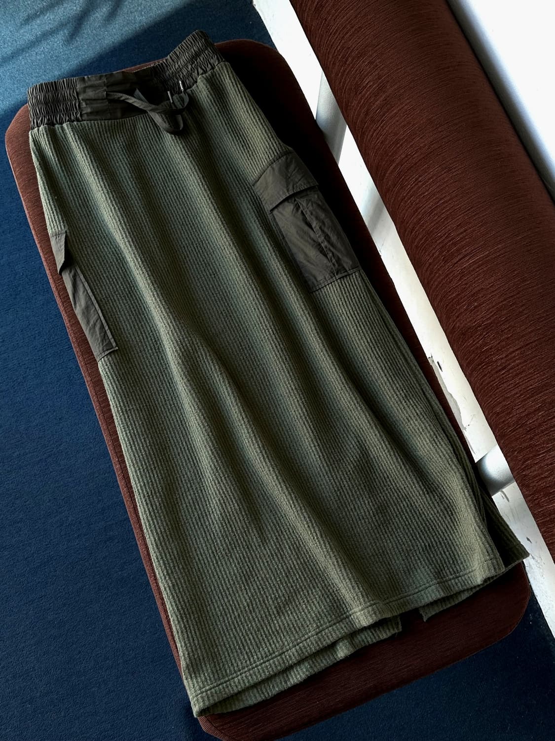 Knit fabric mil design loose skirt 상품이미지2