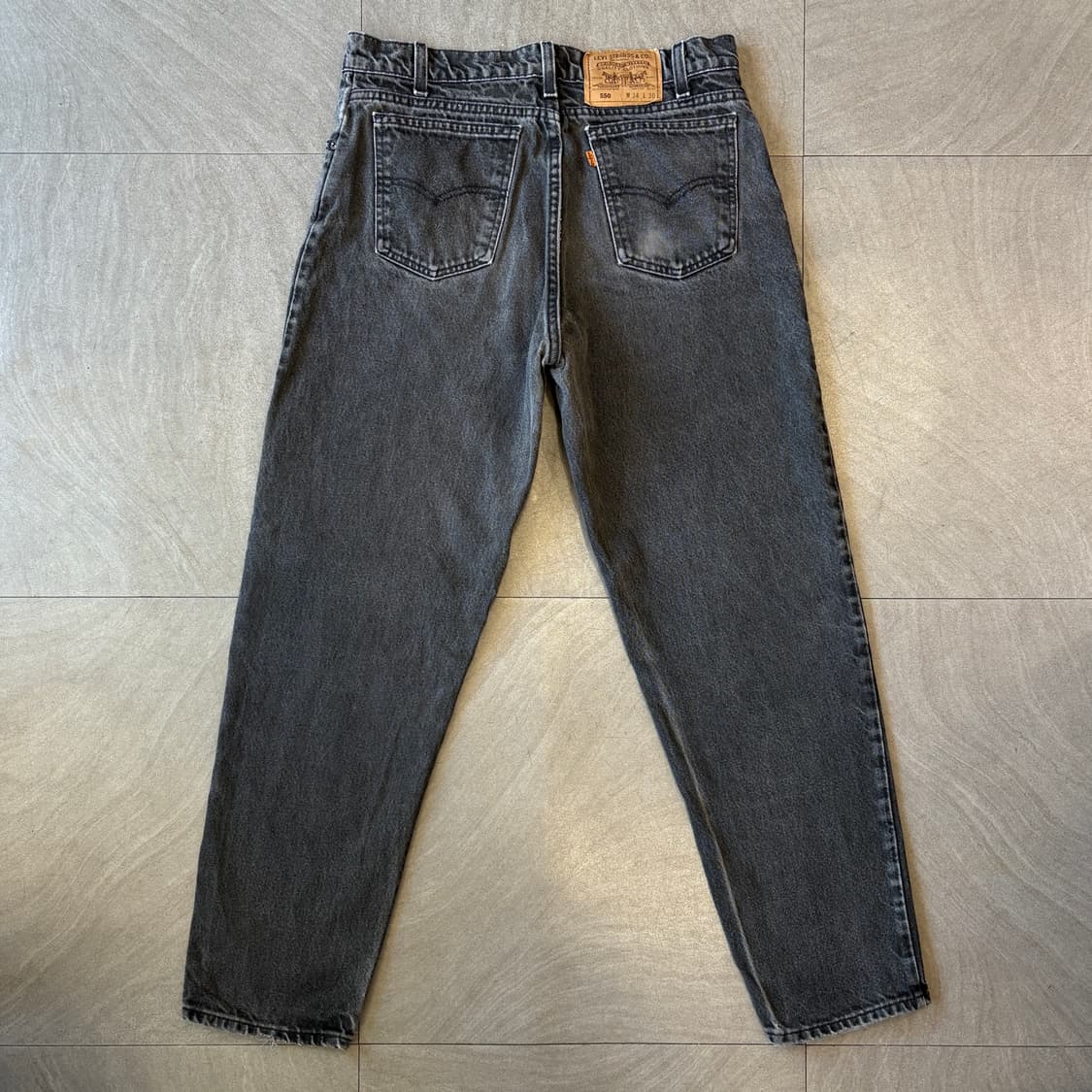 90s Levis 리바이스 550 데님 오렌지탭 블랙 팬츠  상품이미지1