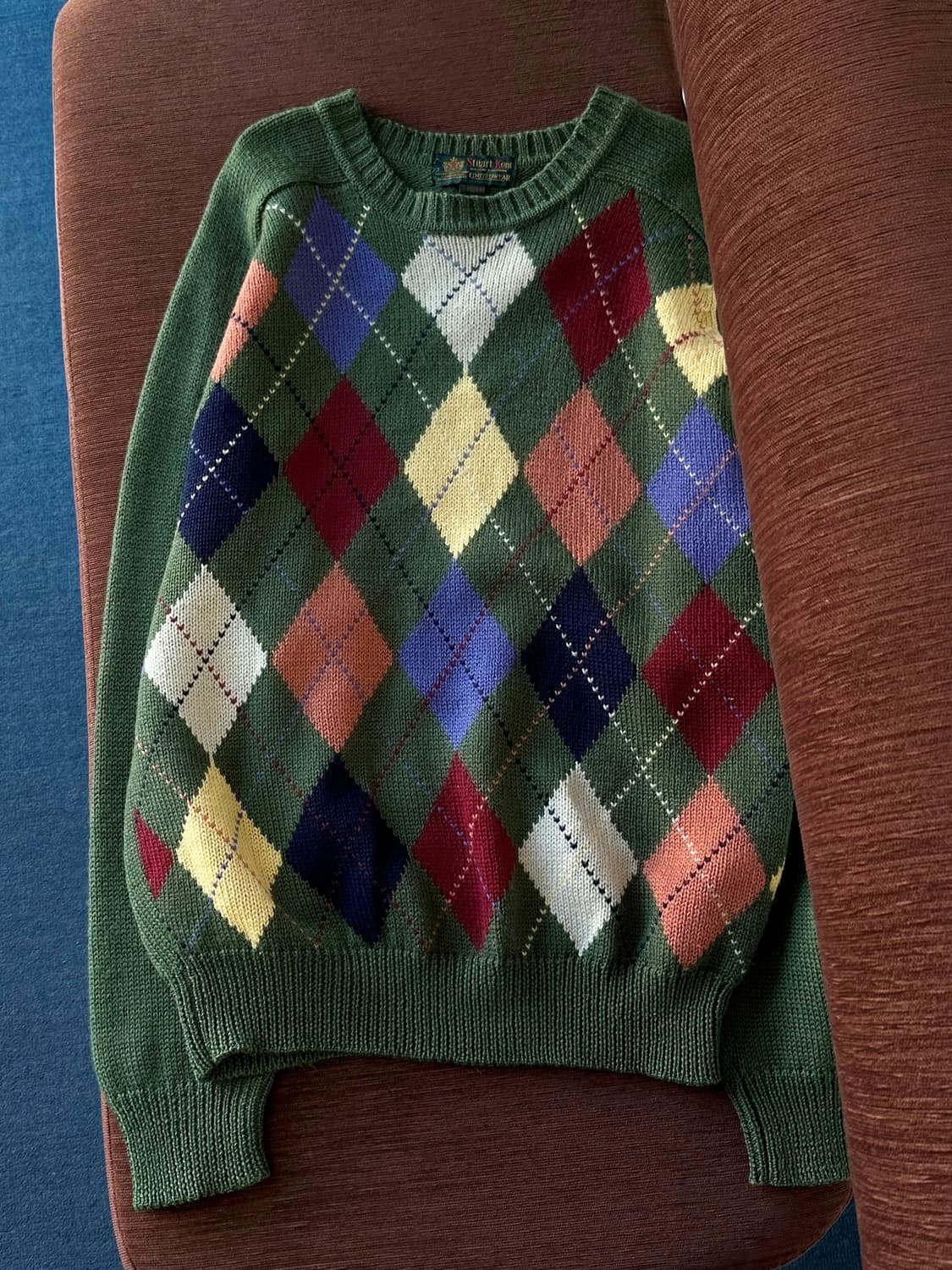 Dry wool argyle pattern knit P/O 상품이미지2