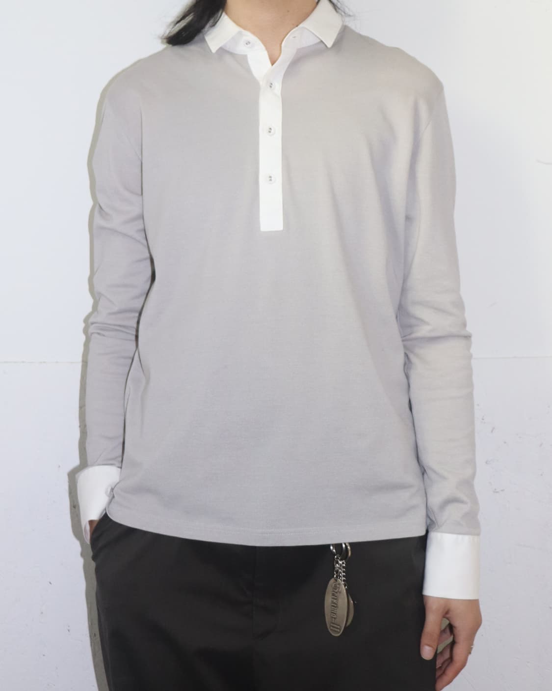 질샌더 하프 버튼 코튼 셔츠 상품이미지2