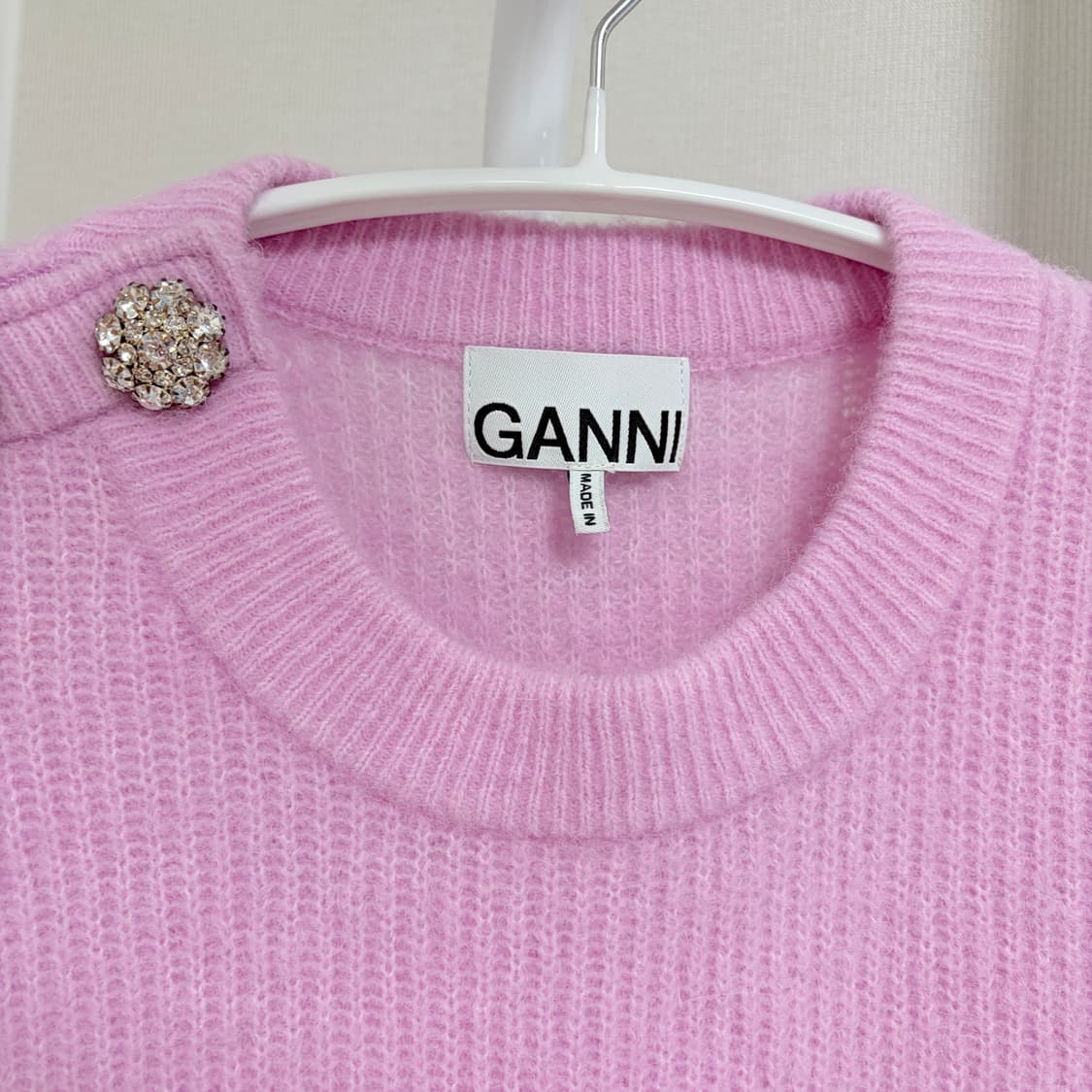 가니 GANNI 알파카 크리스탈 베스트 니트 상품이미지4