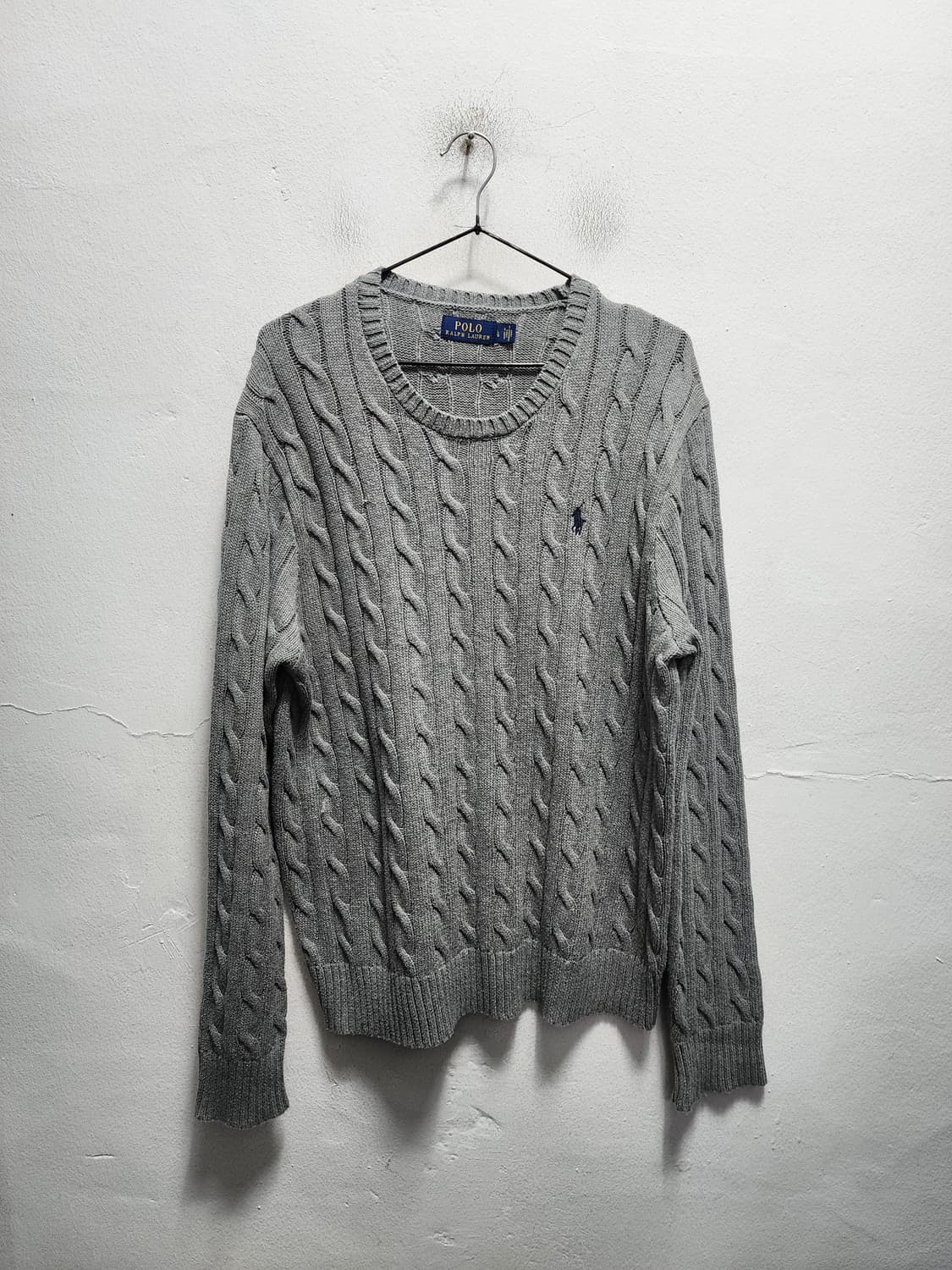 폴로 랄프로렌 케이블 니트 그레이 상품이미지1