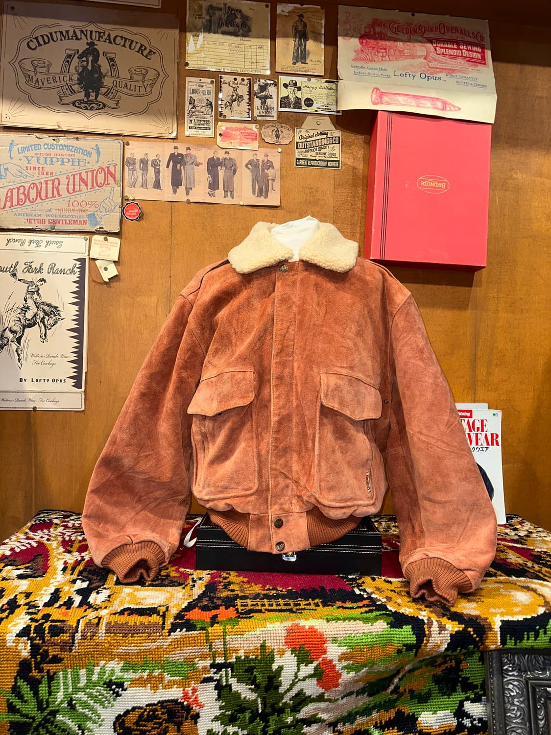 ( XL-2XL ) Japan 레더자켓 봄버자켓 a2가죽 스웨이드자켓 상품이미지4