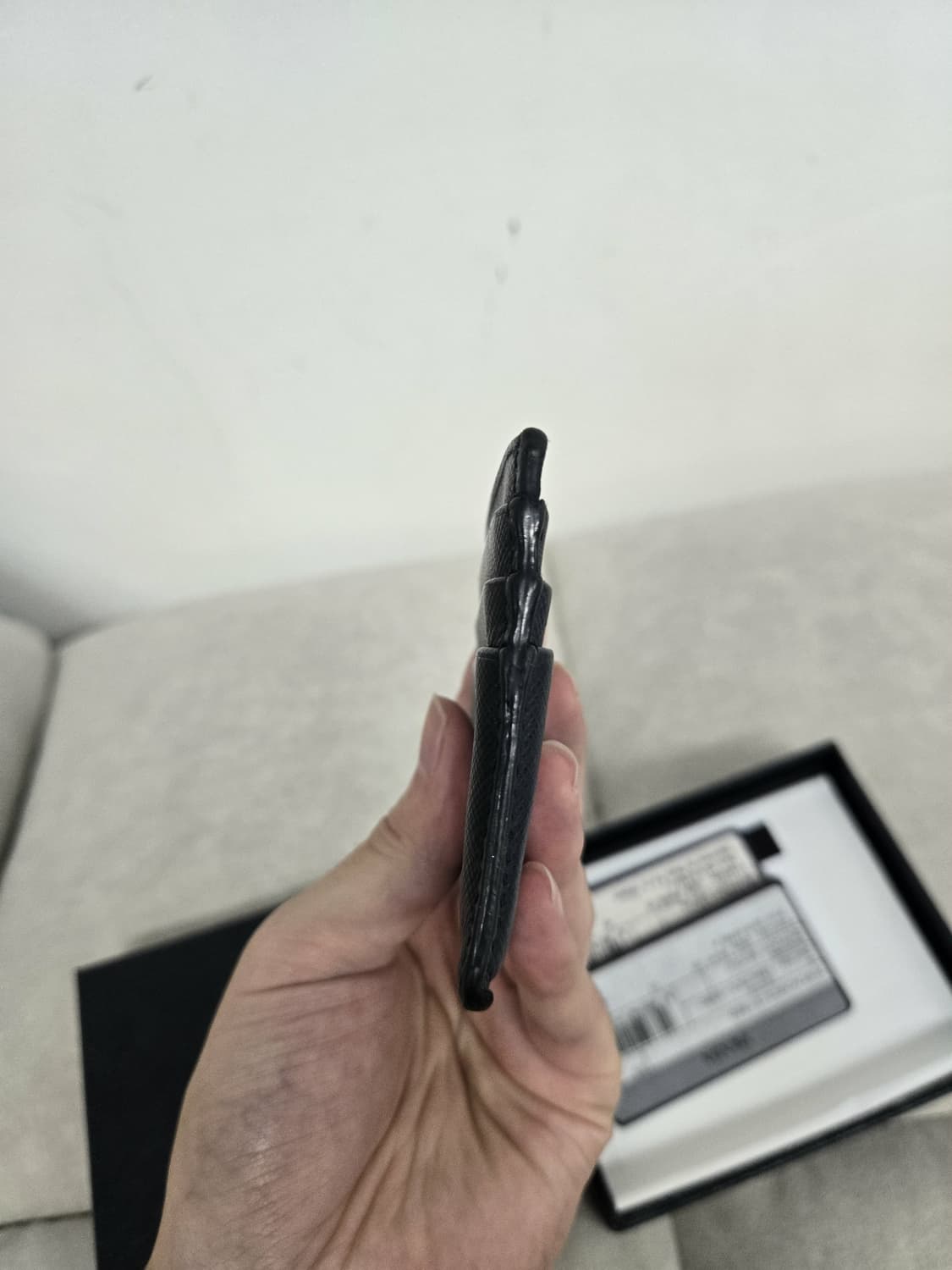 [보증서 정품]프라다 로고 카드홀더 지갑 상품이미지3